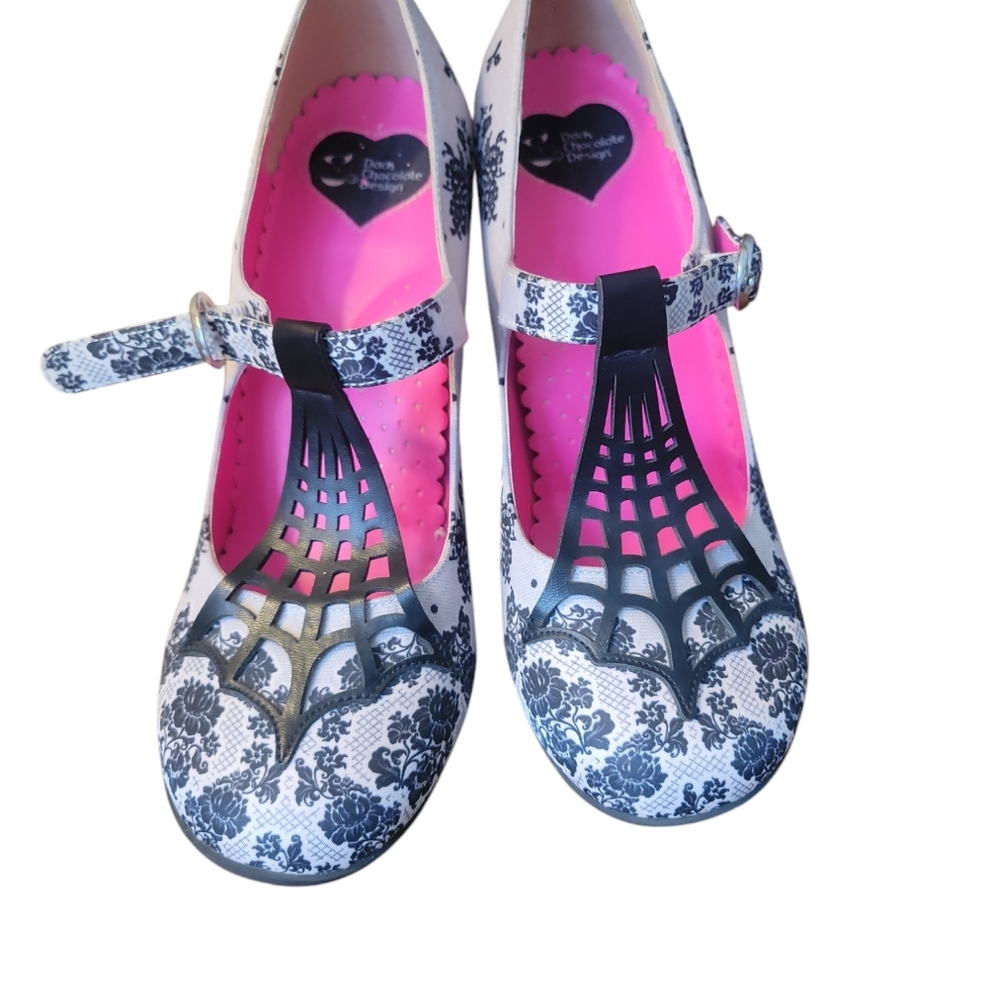 Hot chocolate designs Dark Chocolate designs spiderweb heel shoe